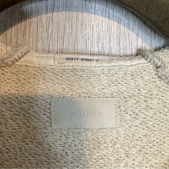 MOTHER The Square Tear Fray Sweatshirt in Multi Blues size XS - Picture 3 of 9